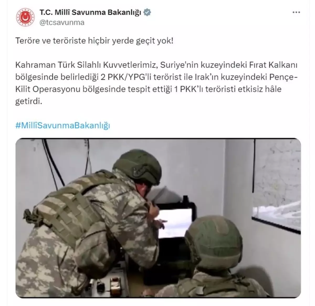 TSK’dan PKK/YPG’ye Darbe